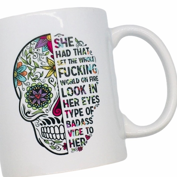 Summers at Stella’s Other - 11oz. Sugar Skull “She had that...” White Mug